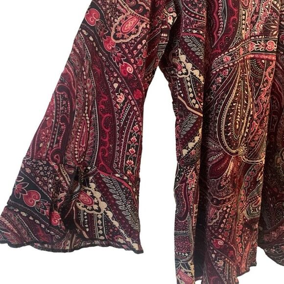 Pre Owned Women’s JKLA II Paisley Print Style Blouse Sz 18/20W Hippie Vibe - Picture 8 of 11